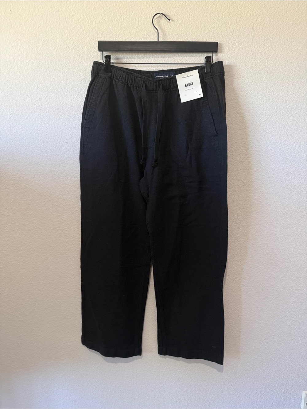 Abercrombie & Fitch Black Relaxed Baggy Pants NWT